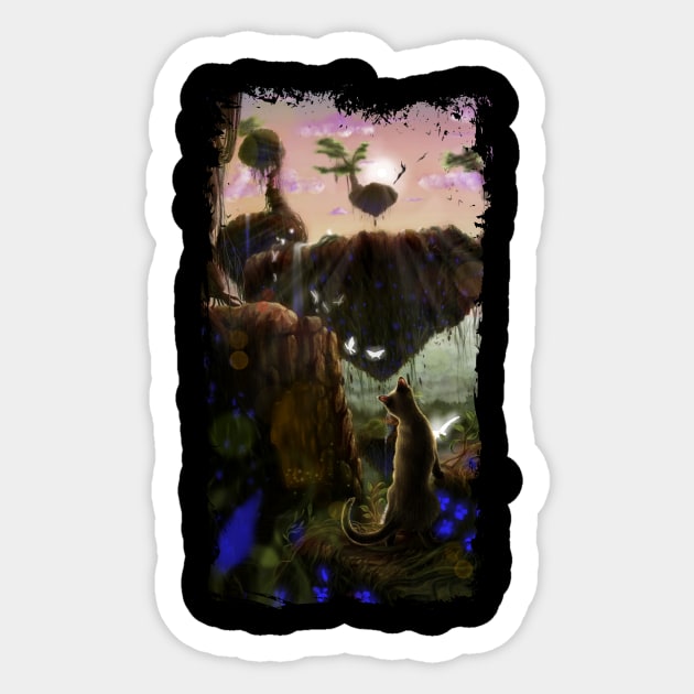 The Cat Jungle Sticker by Liquid Feline